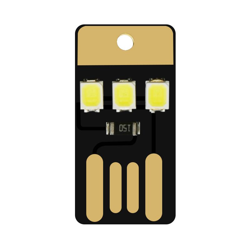LED Card 3 LEDs Koud Wit USB-A bovenkant